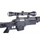 WELL Модель снайперской винтовки MB4412D с прицелом и сошками черная